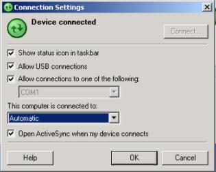 IntelliTrack DMS v8.1 Work Network Communication Setting ActiveSync must be configured for work network communication in order to communicate with DMS CE batch.