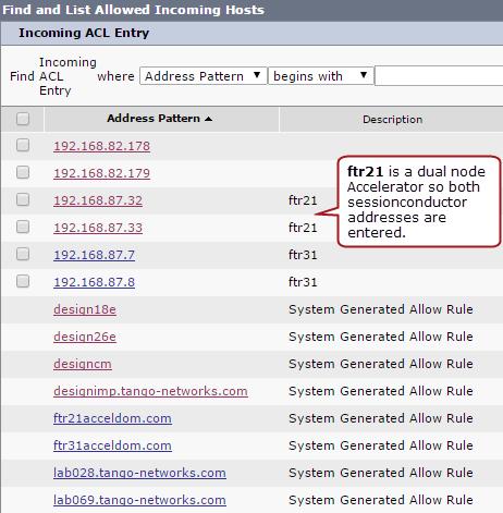 Figure 6 Incoming ACL - Session Conductor Address(es) Address Pattern - Set this to the session conductor IP address.