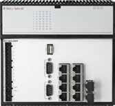 touch screen; responds to finger, gloved hand or pen Industrial 12 Port Gigabit managed switch and router with Wi-Fi (optional) 12 x 10/100/1000 Mbps ports (4 fiber optics) Cut through/non blocking