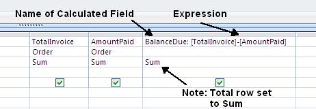 Adding a Calculated Field to a Query Some fields in your database should not be recorded in a table, but calculated from information recorded in a table. A good example of this is a person s age.