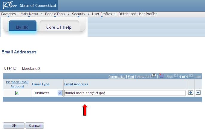 d) Click on and make sure the user s Primary Email Account check box is checked.