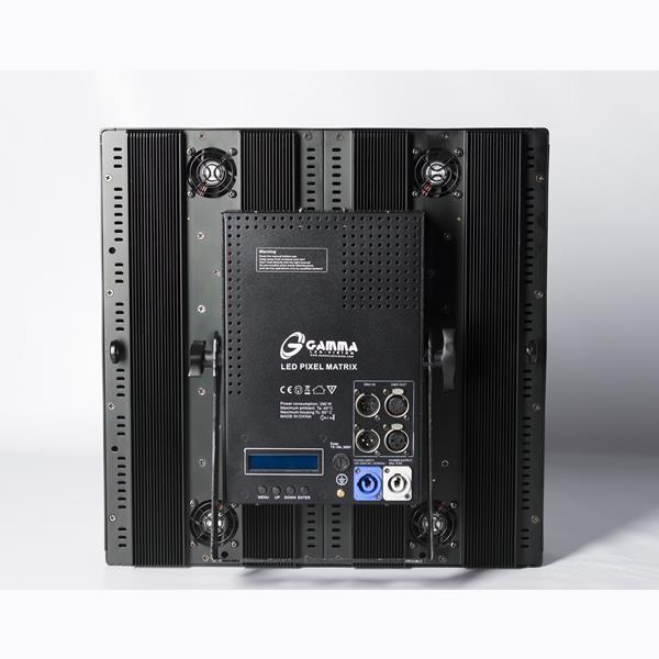 GAMMA NEO MATRIX 4X4 Power supply: 100~240 V AC, 50/60 Hz ~ Power consumption: 390W DMX control channels: 3, 5, 9, 48 or 53 channels