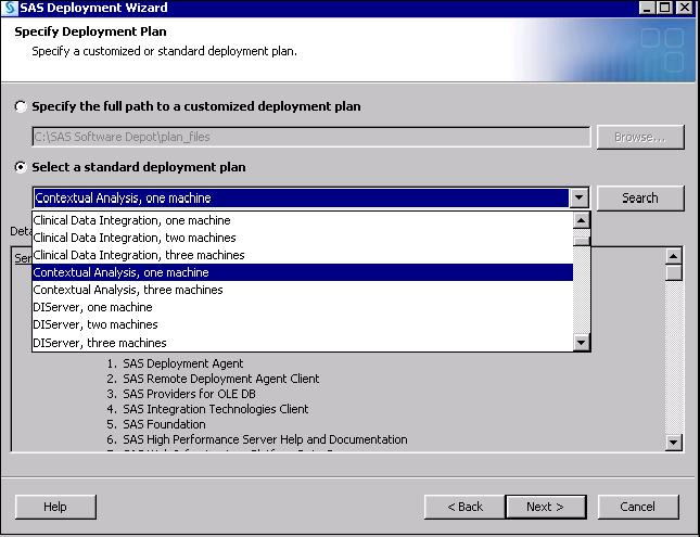 Install and Configure SAS Contextual Analysis 21 In the SAS Deployment Wizard, a prompt for the location
