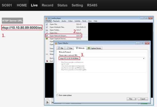 (Tip: Press the Reset button to initialize the status of Live Stream Setup.) RTSP Figure 8 1.