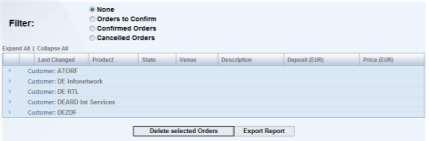 My Orders gives you the possibility to generate a pdf-file including all your orders.