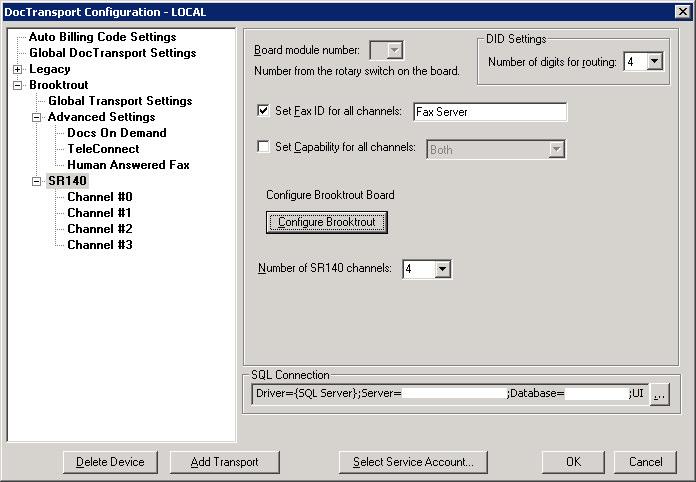 Brooktrout SR140 Setup Instructions The complete installation and setup instructions for the Brooktrout SR140 software are located at ://www.dialogic.