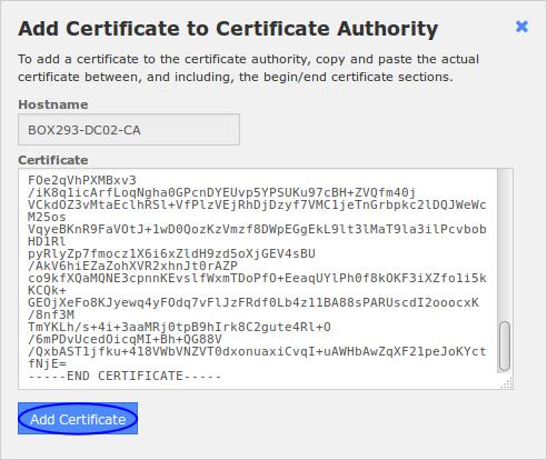 Paste the text in your clipboard into the certificate field.