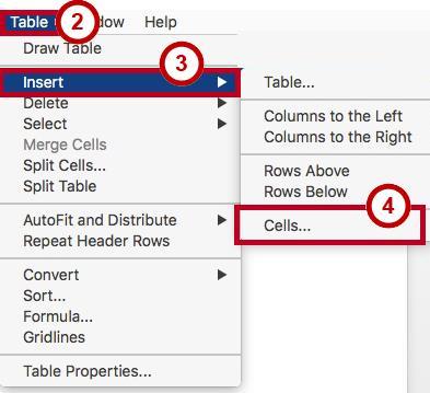Click the Layout tab in the Ribbon (See Figure 23). 3. Click Insert (Above, Below, Left, Right) to insert a row or column (See Figure 23).