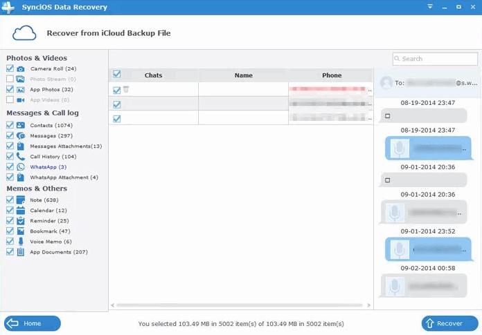 Preview to Ensure What You Want to Recover The final step is to take a glance at your content thumbnails in your icloud backup file.