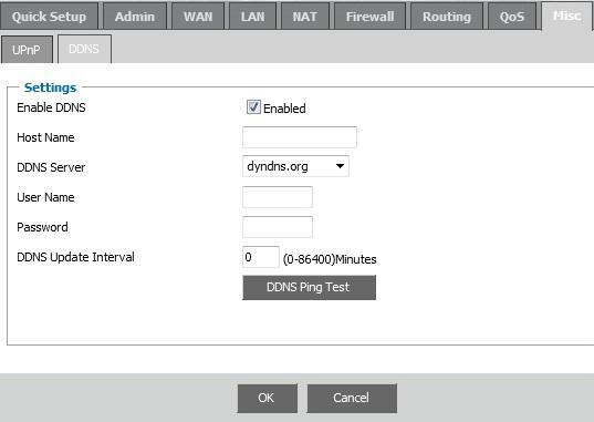 3.10.2 DDNS DDNS (Dynamic DNS) provides you on the Internet with a method to tie their domain name to a computer or server.
