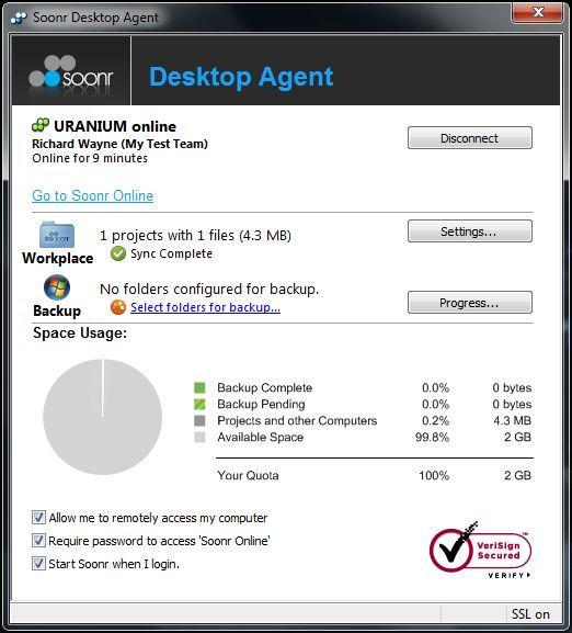 7 Viewing Desktop Agent Progress From the Control Panel that you