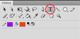 32. Select the text tool from the tool panel. 33.
