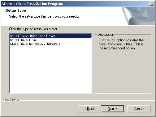 Step 4 : Choose the installation type.