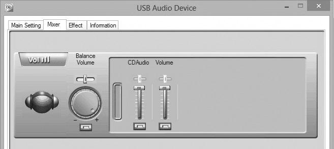 DSP mode: Click the DSP button to enable DSP mode for virtual 7.1-channel surrounded audio simulation and it's related settings.
