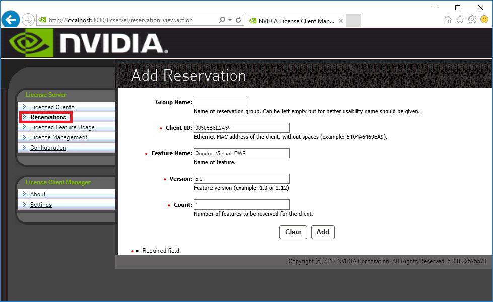 Managing Licenses on the NVIDIA Virtual GPU Software License Server 3.8. Reserving Licenses Licenses are normally distributed to clients on a first-come, first-served basis.