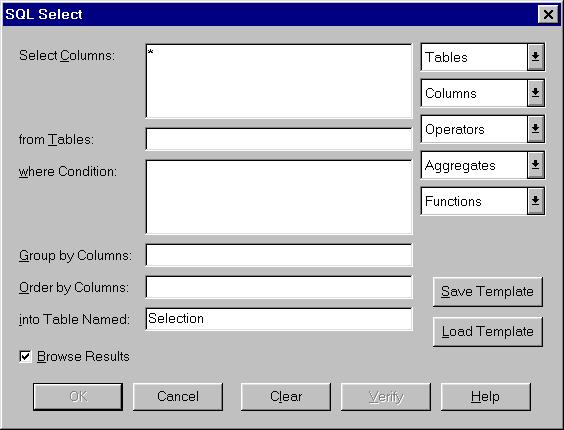 Geog 578 Exercise 1: Introduction to MapInfo Page: 14/22 Figure 1.16: The SQL Select Window order by columns: specifies the order in which MapInfo lists the records (rows) in the output table.