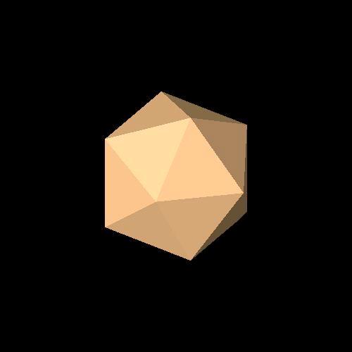 Icosahedron with Sphere Normals