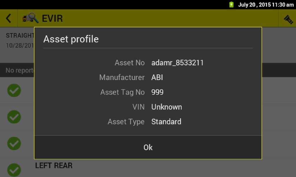 How do I view the asset profile?