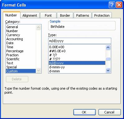 CELL o Select Custom o Choose nearest type o