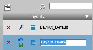 2 In the Layouts column, enter a name for the new layout in the Layout Name box.