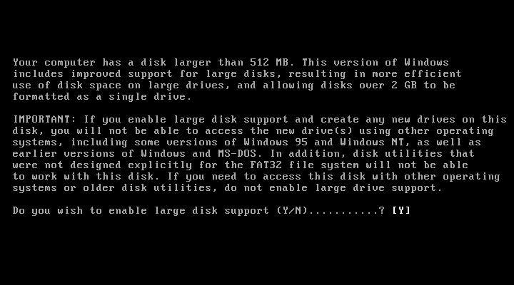 Partitioning and formatting a Hard Drive in Windows 9.x and DOS 1. Boot the system with a startup disk. 2. Type fdisk at the DOS prompt (a:\). 3.