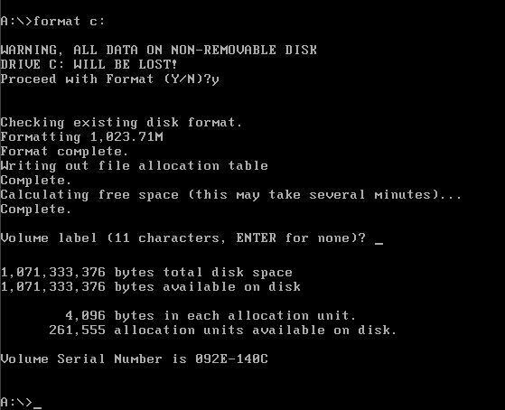 Formatting the hard drive After creating the partition with fdisk you must format the drive.