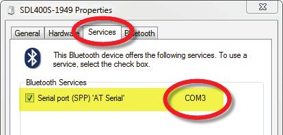 Make a Bluetooth connection - Windows 9. For Windows 7 Look on the Services tab.