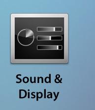 menu Sound & Display Volume Settings Allows the raising or