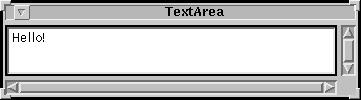 TextArea The TextArea is a multiple-line, multiple-column text input device. You can set it to read-only, using the method seteditable(boolean). It displays horizontal and vertical scrollbars.