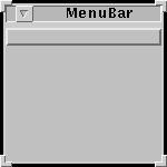 MenuBar A MenuBar component is a horizontal menu. It can be added only to a Frame object, and it forms the root of all menu trees. A Frame can display one MenuBar at a time.