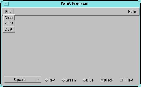 Exercise: Creating a Paint Program Layout Exercise objective In this lab, you will create a more sophisticated GUI application which uses many components.