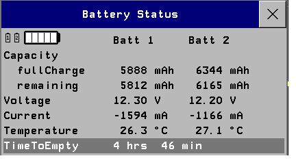 Battery Handling, Maintenance and Good Practices 3 Testing and Maintenance Battery status symbols Battery malfunction symbols, colored red 1 1 2 2 2 1 1 Battery 1 is present Battery compartments are