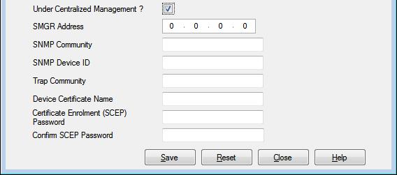 If any Management Services passwords are at their default values, a menu to change the default passwords appears.