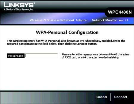 WEP Key - The WEP key you enter must match the WEP key of your wireless network. For 64-bit encryption, enter exactly 10 hexadecimal characters.
