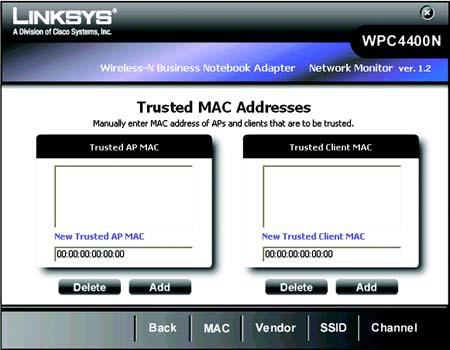 Client Classification The Client Classification Screen lets you classify the existing wireless clients into trusted networks and untrusted networks.