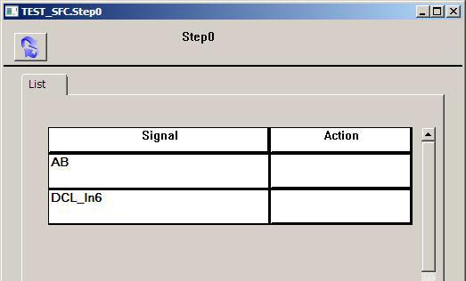 Action Display Section 4 SFC Viewer Action Display The action diagram shows the command outputs for a step, or the use of an output signal and displays the complete configuration for a step.