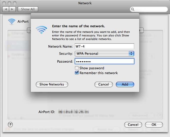 4: Configure the ftp Server for Wireless Access 4-6 Enter the network name and other settings for the wireless access point and click Add. Network name: Enter a name of up to 32 characters.