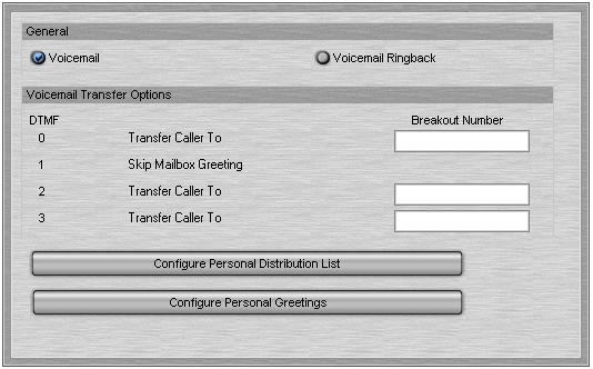 Phone Manager Users Guide Configuring the Voicemail Options You can control the Voicemail operation of your extension by setting your preferences, assuming Voicemail is available on your system.