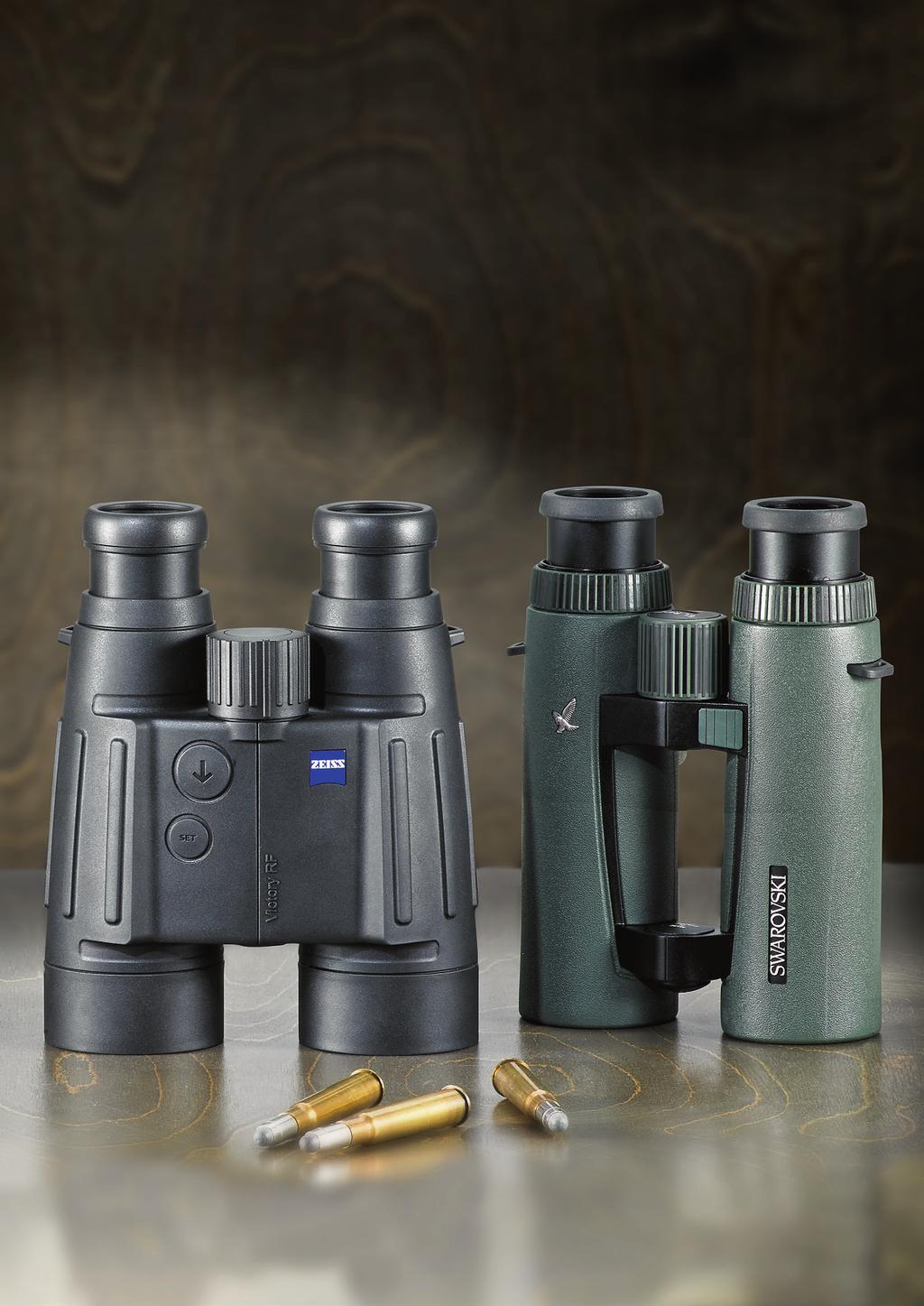 Comparison test: All-round binoculars with integrated rangefinders Starting this year, hunters have had the choice of three pairs of binoculars with integrated rangefinders and masses of high tech