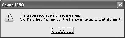 Aligning the Print Head Windows 1 Click Start and select Control Panel, Printers and Other Hardware, and
