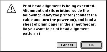 Aligning the Print Head Macintosh For Mac OS X users, refer to the Printer Driver Guide for Mac OS X for instructions on how to align the print head. 1 Select Page Setup in the File Menu.