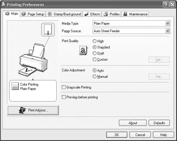 The procedures you use and the screens that appear on your computer may differ according to the application that you use. Printing 1 Print the document from the application.