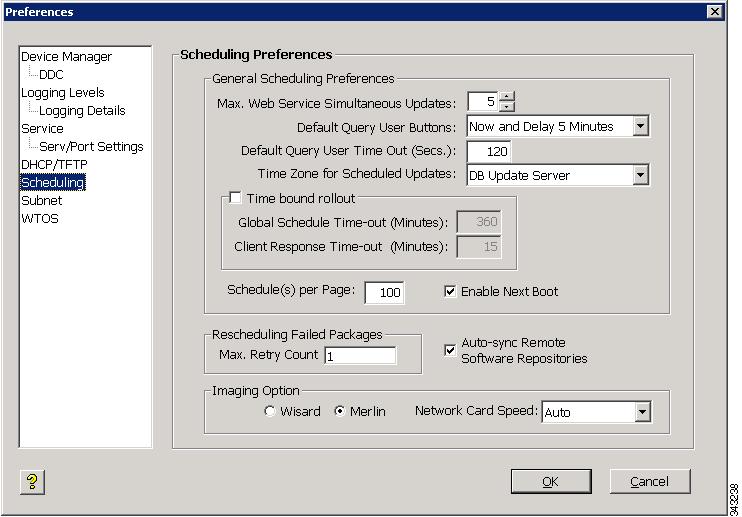 Configuring Preferences Chapter 7 TFTP Server Preferences area: Start TFTP Check this check box to allow Cisco VXC Manager to use TFTP when updating devices.