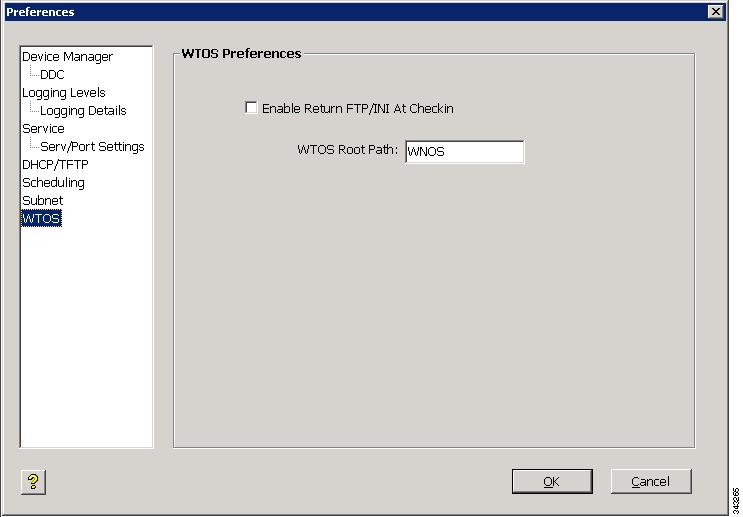 Chapter 7 Understanding Cisco VXC Manager Repositories Figure 7-23 WTOS Preferences Use the following guidelines: Enable Return FTP/INI At Checkin Check this check box to allow Cisco VXC Manager to