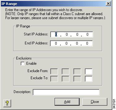 Managing Networks Chapter 7 Managing IP Ranges IP Ranges allow Cisco VXC Manager to discover devices with all supported versions of Cisco VXC Manager Agents through a Transmission Control Protocol