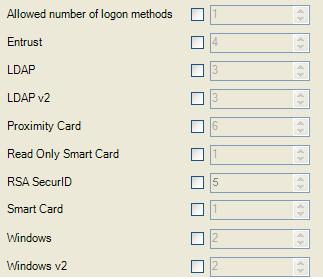 Configure Settings in ESSO-LM Configuring Authentication Manager: Order The order settings specify the sequence that the installed logon methods will be presented to the end user during