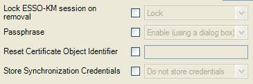 Authenticator Configuration Settings Read-Only Smart Card If you are using Read-Only Smart Cards, advanced settings are available in the ESSO-LM Administrative Console.