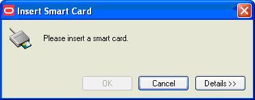 Insert your smart card. You are prompted to enter your PIN. Click OK. A successful message appears. Click OK. 6.