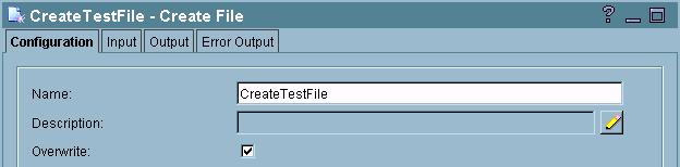 12 6. Name the Create File activity CreateTestFile, and click the Overwrite check box, then click the Apply button. 7.