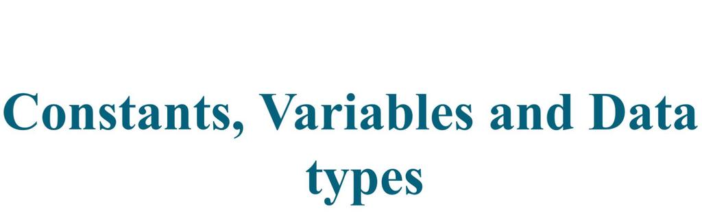 Data Types and